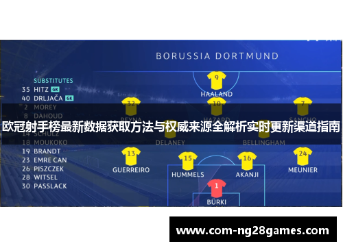 欧冠射手榜最新数据获取方法与权威来源全解析实时更新渠道指南